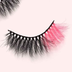 Pink eyelashes